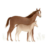 Horse and Baby Watercolor Painting - Art Print