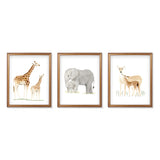 Nursery Animal and Baby Paintings III - Set of 3 Art Prints
