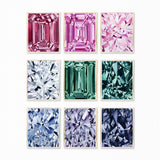 Rainbow Gemstone Paintings - Collection of 9 Art Prints