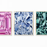 Rainbow Gemstone Paintings - Set of 3 Art Prints