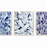 Rainbow Gemstone Paintings - Set of 3 Art Prints - Neutrals
