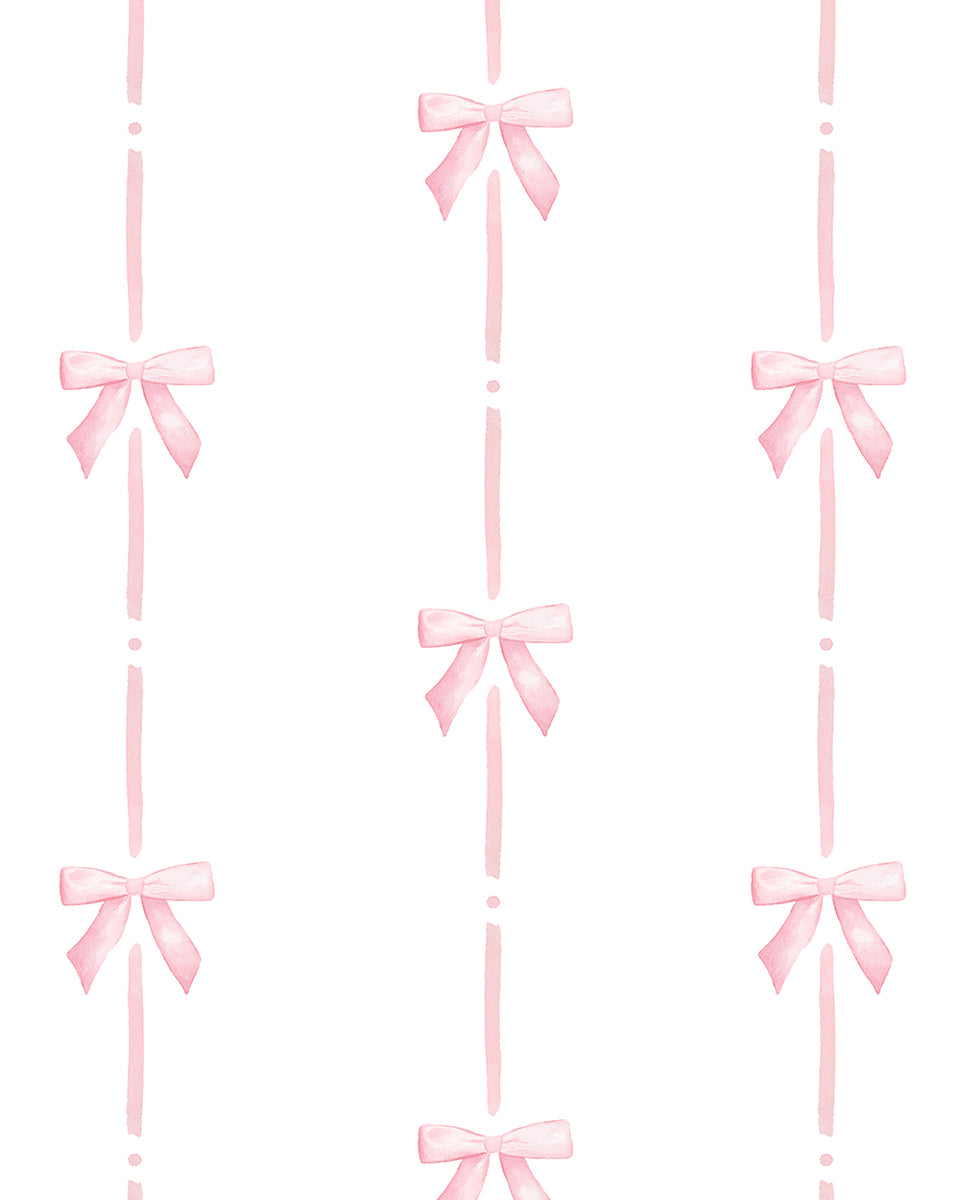 Ballet Pink Ribbon and Bow Painting - Art Print