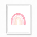 Pink Rainbow Watercolor Painting - Art Print