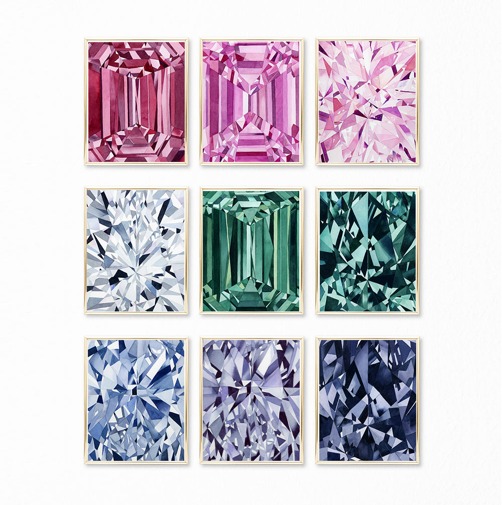 How to Paint Watercolor Diamonds and Gemstones