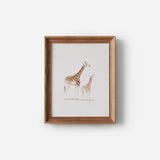 Art Print - Giraffe and Baby