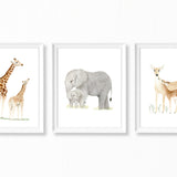 Nursery Animal and Baby Paintings III - Set of 3 Art Prints