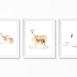 Nursery Animal and Baby Paintings II - Set of 3 Art Prints