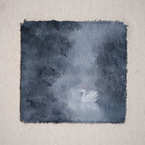 Swan Lake Study in Wooden Frame