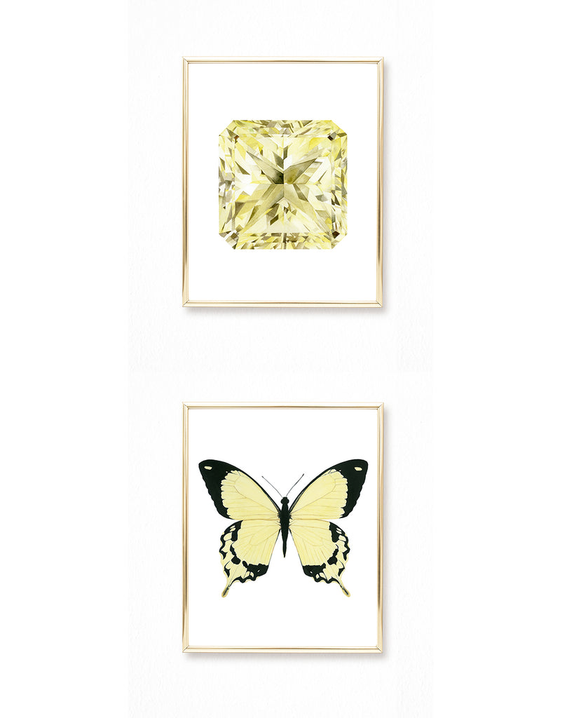 Yellow Diamond and Butterfly Set