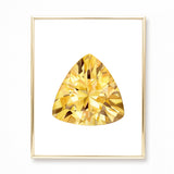 Watercolor Rainbow Gemstone Paintings - Collection of 9 Art Prints