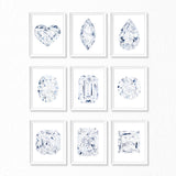 Watercolor Diamond Painting - Heart Diamond - Art Print