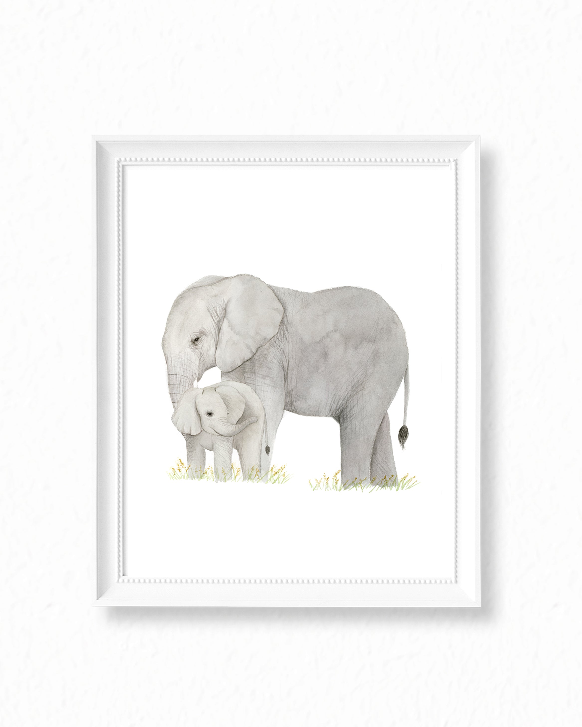 Elephant Watercolor Painting - Art Print
