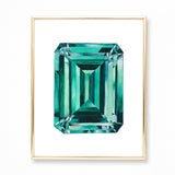Watercolor Rainbow Gemstone Paintings - Set of 6