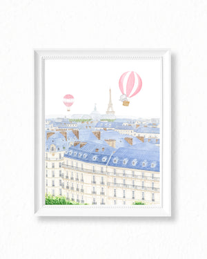 Emma the Elephant in Paris Painting - Art Print