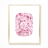 Watercolor Rainbow Gemstone Paintings - Set of 6