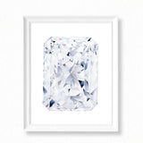 Watercolor Diamond Painting - Radiant Diamond Cut - Art Print