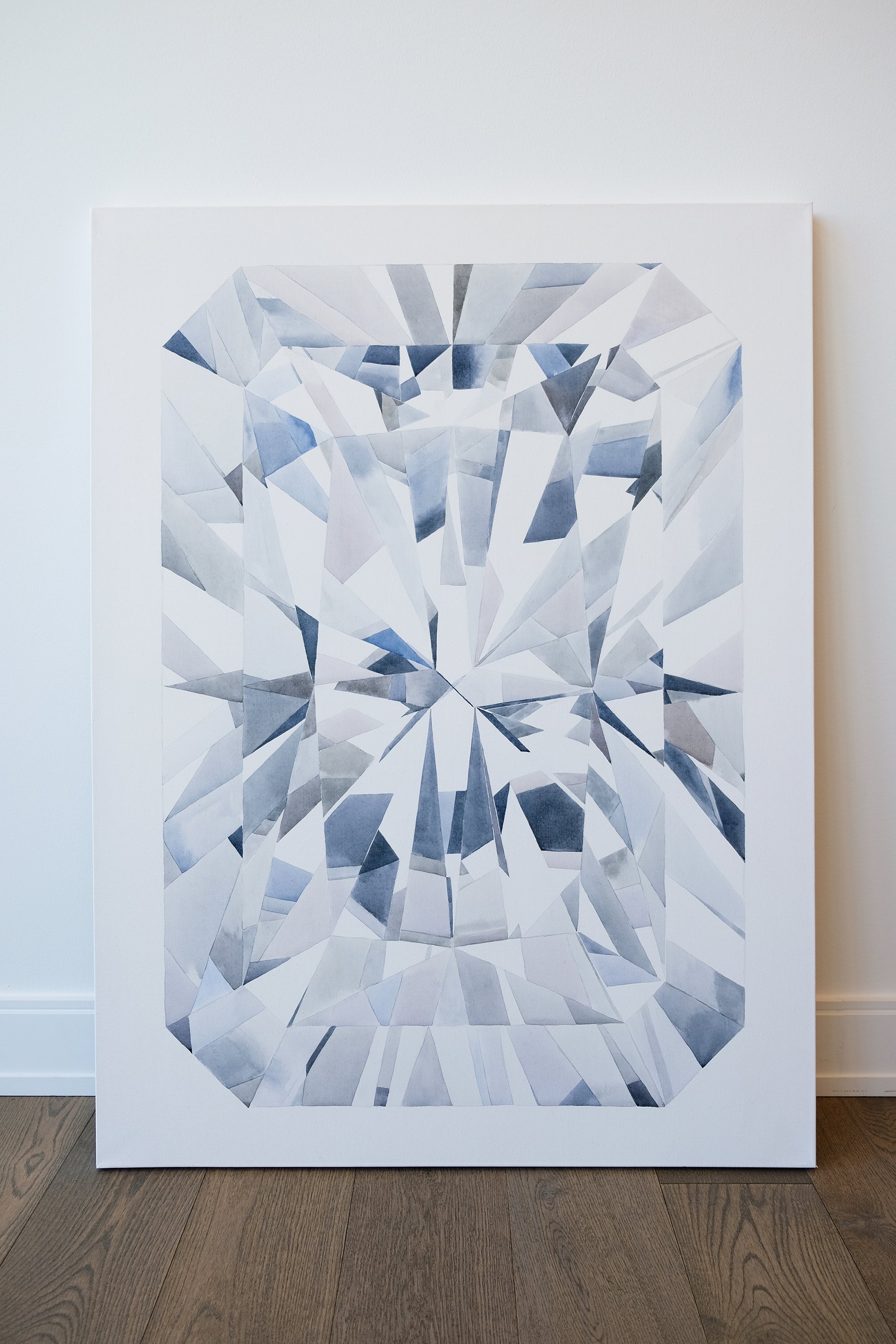 Diamond Radiant Cut Abstract Acrylic Painting - Original Painting 36 x 48 inches