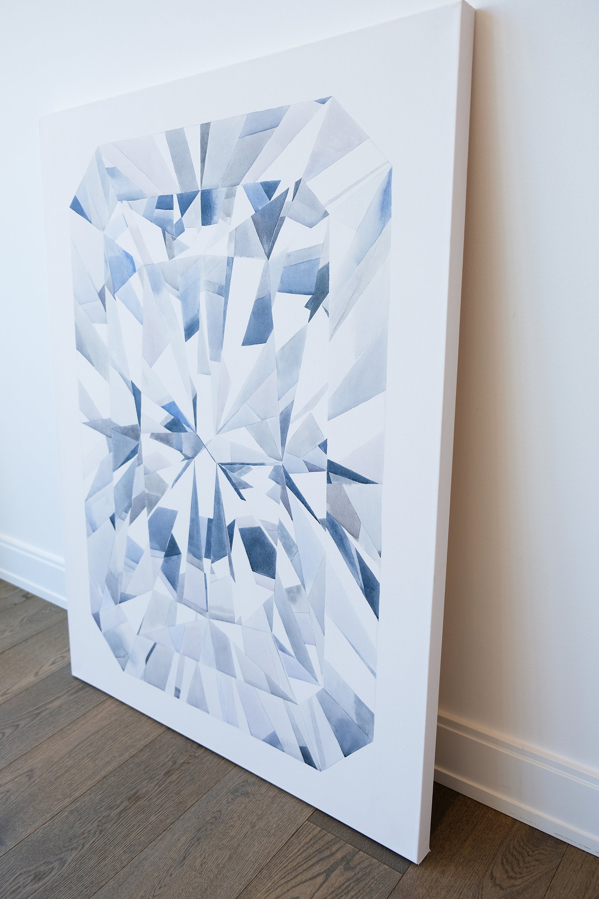 Diamond Radiant Cut Abstract Acrylic Painting - Original Painting 36 x 48 inches