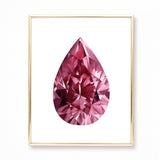 Watercolor Rainbow Gemstone Paintings - Set of 6
