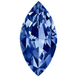 Watercolor Sapphire Marquise Cut Gemstone Painting - Art Print
