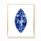 Watercolor Rainbow Gemstone Paintings - Set of 6