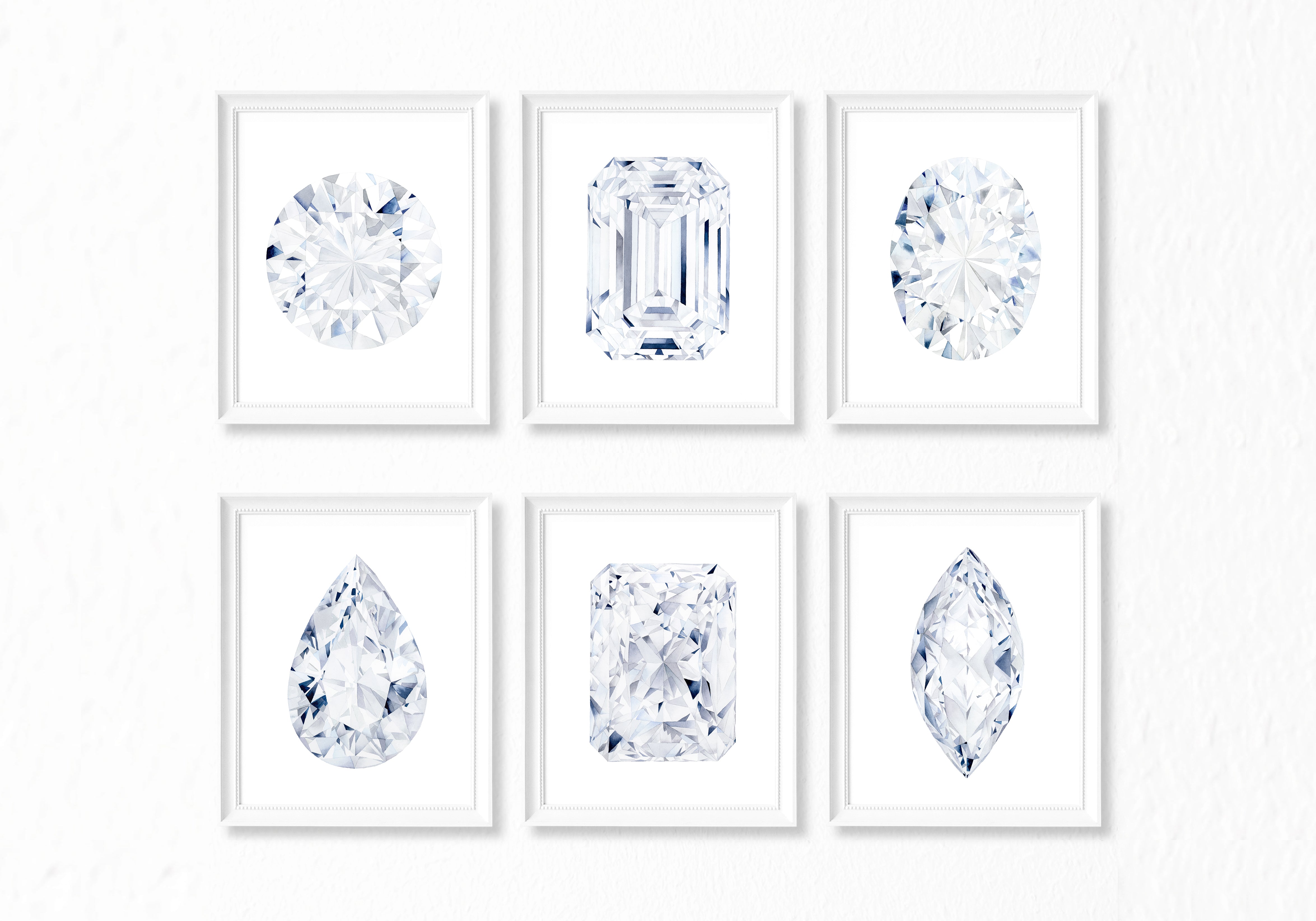 Watercolor Diamond Paintings Collection - Set of 6