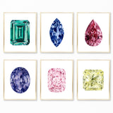Watercolor Emerald Gem Painting - Emerald Gemstone - Art Print