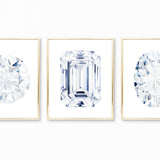 Watercolor Diamond Painting - Oval Diamond Cut - Art Print