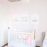 Pink and White Ballerina Dress - Art Print
