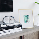 Watercolor Emerald Gem Painting - Emerald Gemstone - Art Print