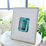 Watercolor Emerald Gem Painting - Emerald Gemstone - Art Print