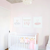 Pink Ballerina Nursery Watercolor Paintings - 3 Art Prints