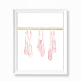 Pink Ballerina Nursery Watercolor Paintings - 3 Art Prints