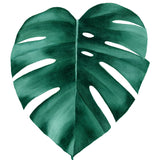 Tropical Monstera Leaf Watercolor Painting - Art Print