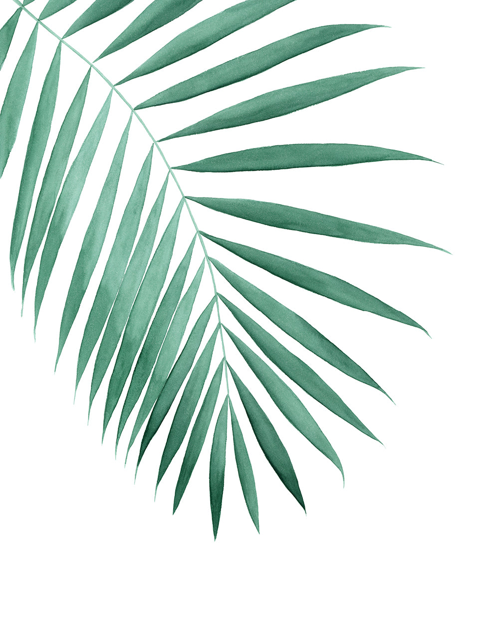 Tropical Palm Leaf Watercolor Painting - Art Print – A R T B Y E L L E A I  C H E